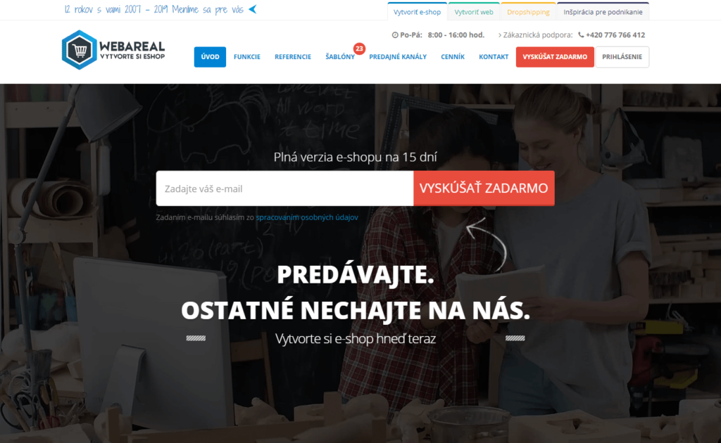 E-shopová platforma Webareal.sk