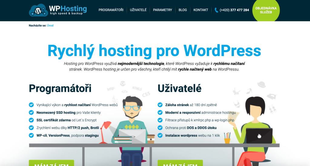 WP-hosting.cz webhosting