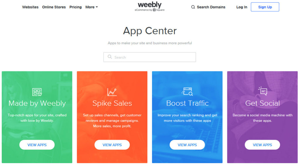 Recenzia Weebly - App Center
