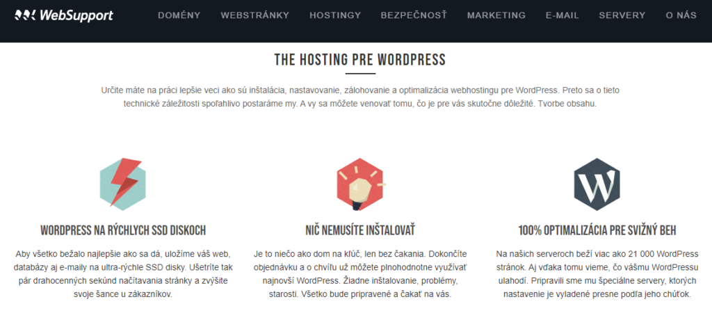 Recenzie WebSupport The Hosting pro WordPress