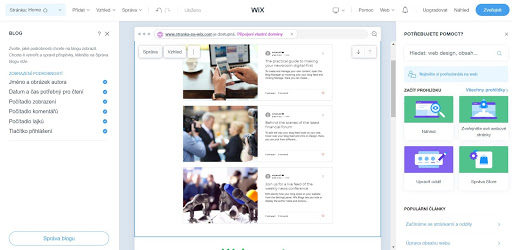 Wix: Pridajte a spravujte firemný blog